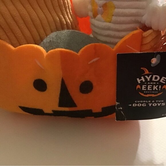 Halloween Pumpkin Dog Toy Set - 4ct - Hyde & EEK! BRAND NEW WITH TAGS. - Picture 5 of 7